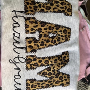 Embroidered Leopard MAMA Sweatshirt main image 0