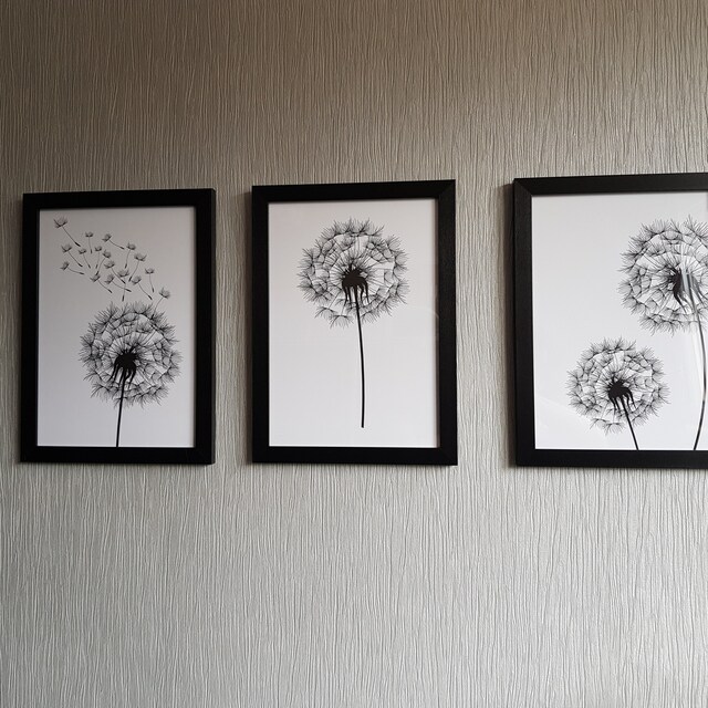 Dandelion Flower Watercolor #1 Art, Printable Wildflower Wall Art