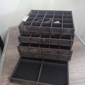 Personalized 4 Tiers Men's Accessory Box With Drawers, Jewelry Box ...