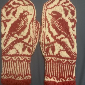 PDF Knitting Pattern - Songbird Mittens - Etsy
