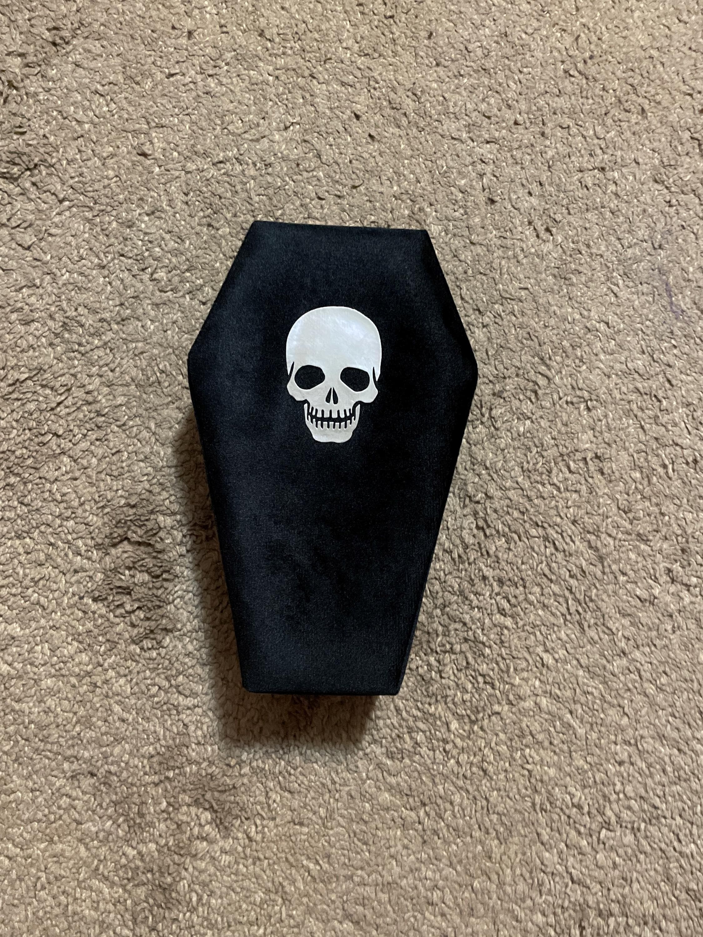 Handmade Personalized Coffin Jewelry Box- Gothic Bridesmaid Gifts Jewelry Box-Custom Halloween Jewelry Organizer Goth Gifts-Christmas Gifts