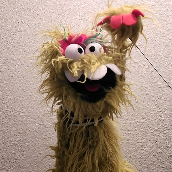 Fuzzbrain Puppet Green Shaggy Fuzz Pro Monster Hand Puppet - Etsy