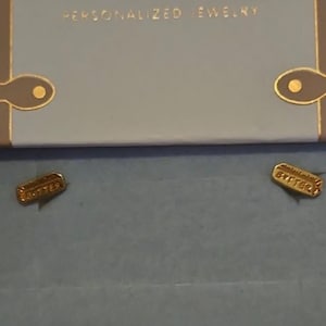 Customer photo, Stick of Butter Earrings