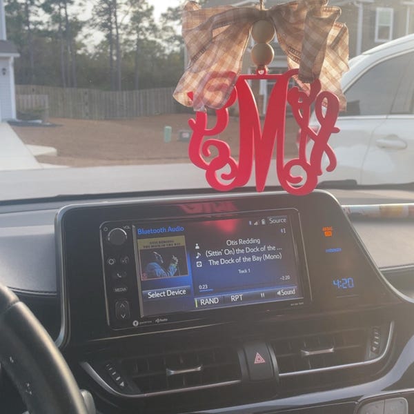 Custom PLA Car Monogram Charm: 3D Printed Car Sign Essential Oil ...