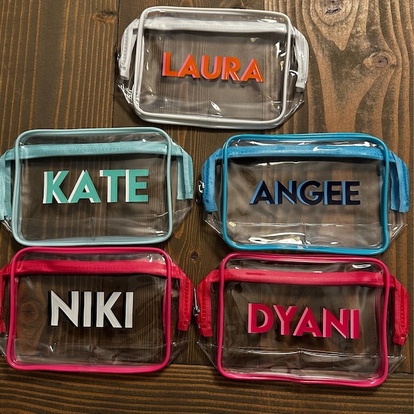 Shadow Monogram Clear Bag, Monogram Gifts, TSA Toiletry Bag Pouch With ...