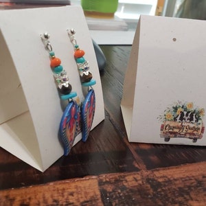 36 Free Standing Tent Cards EARRING CARDS Jewelry Cards Earring Display ...