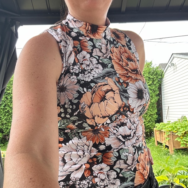 Mock Neck Top Sewing Pattern, Crop Top Pattern PDF, Tank Top Sewing ...