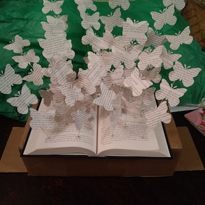 Buch Kunst Papier Schmetterlinge Buch Kunst Skulptur Etsy