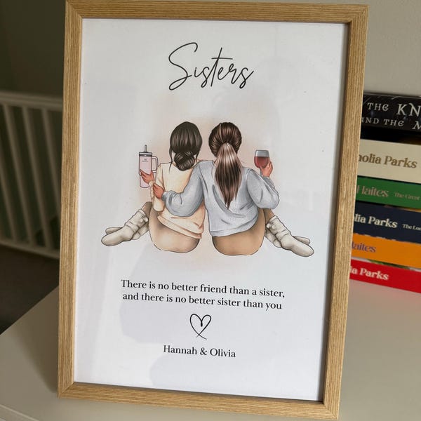 Personalised Gift for Your Sister - Choose Your Quote, Print for ...