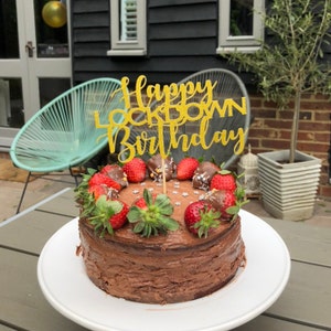 Happy Lockdown Quarantine Birthday Cake Topper | Etsy
