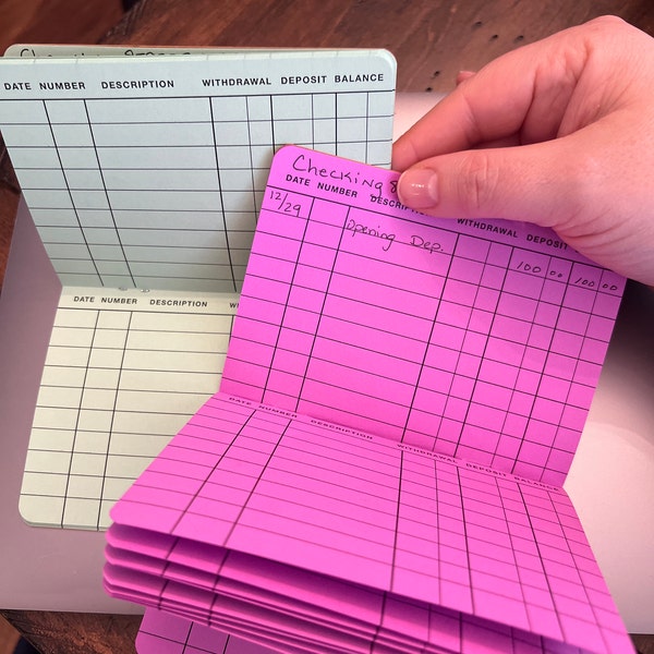 CHECKBOOK Register Traveler's Notebook Insert - Choice of 23 Colors and ...