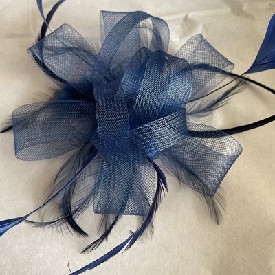 Large Light Grey Pointed Tip Hatinator/fascinator With Loops, Ascot ...