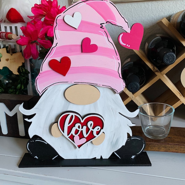 Standing Interchangeable Gnome File SVG, Glowforge Home Sign ...