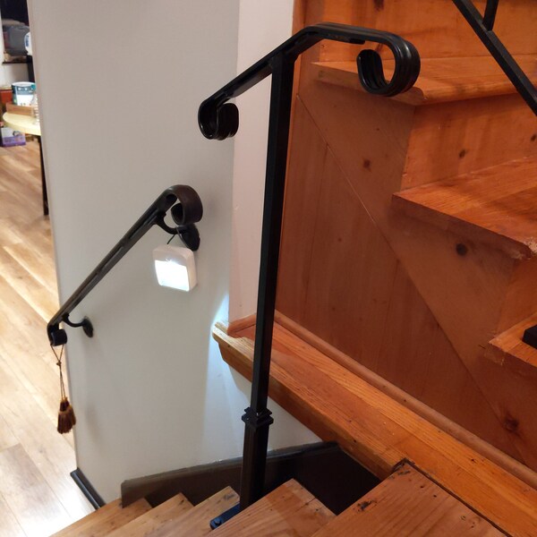 Single Post Ornamental Hand Rail 1 or 2 Step Railing for Stairs Steel ...