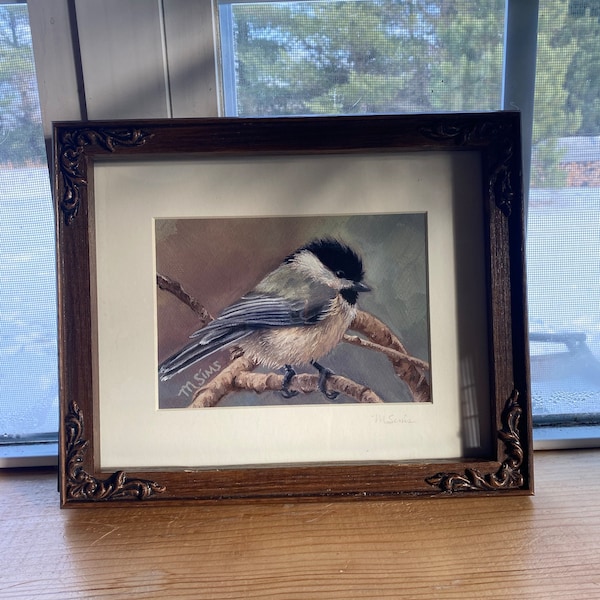 Black Capped Chickadee - Chickadee Art - Bird Art - Chickadee Print ...