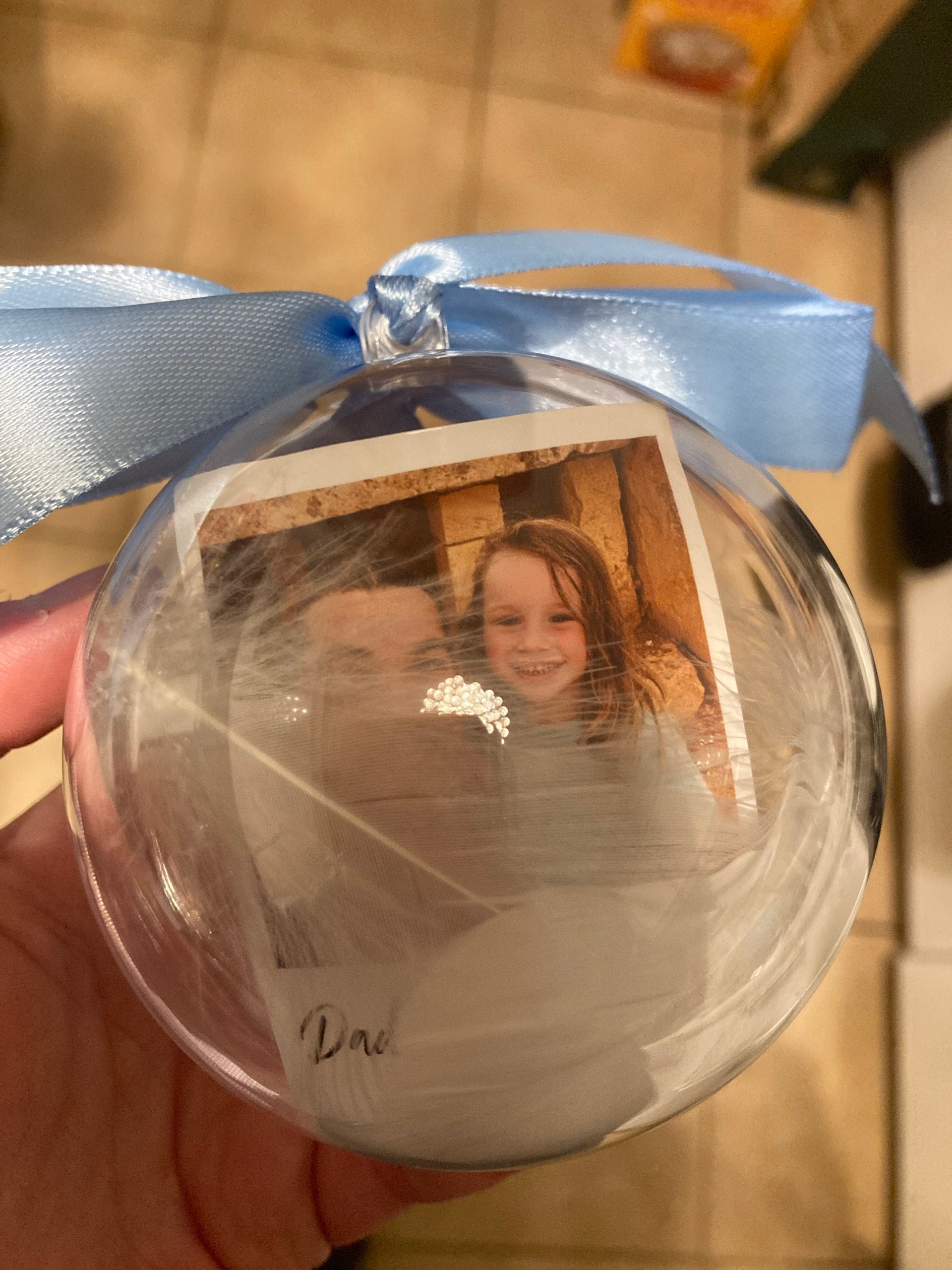 Personalised Photo Memorial Memory Christmas Feather Bauble - Special Memory Bauble - Photo Bauble - Decoration Bauble