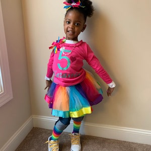 Rainbow Tutu Skirt Love Heart Costume Dress Up Glow Party | Etsy