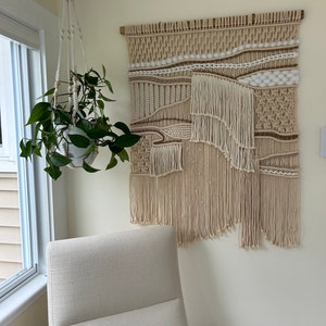 Curated visual reference: Visual Reference: Extra Large Macrame Wall Hanging Boho Macrame Wall Art Unique