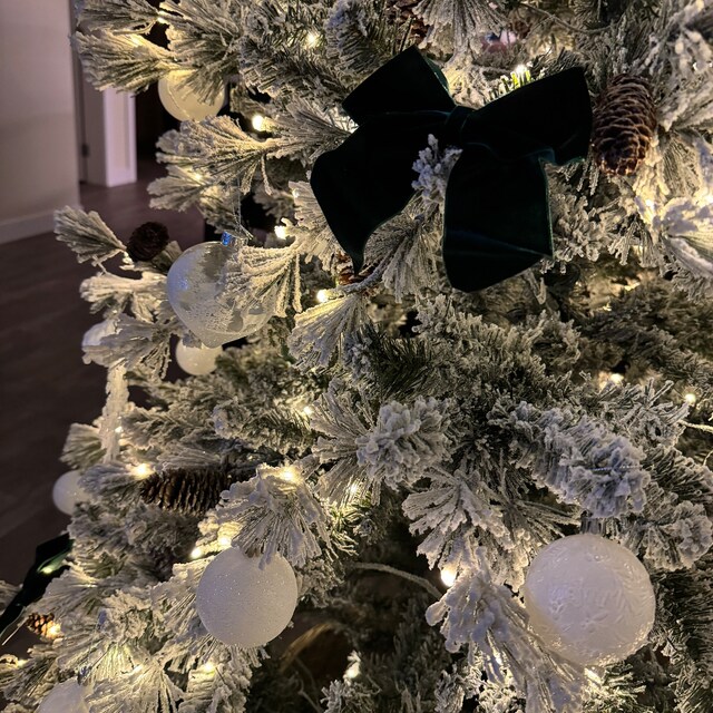 Noeud Velours Côtelé Vert Sapin REF/12306 (Décoration Noël