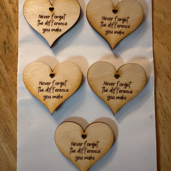 Token Unforgettable Example Appreciation Tokens - Never Forget the Difference You Make Heart Tokens ...