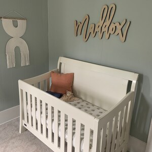 Nursery Name Sign Boy Baby Name Sign Custom Nursery Sign Above Crib Sign Wooden Nursery Decor Baby Girl Sign Personalized Name Sign photo