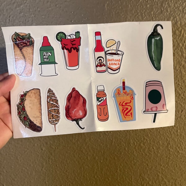 Mexican Snacks Sticker Pack - Etsy