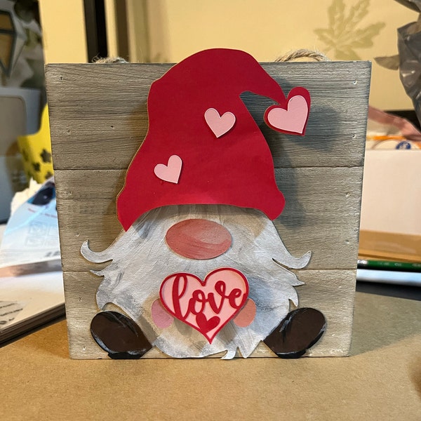 Standing Interchangeable Gnome File SVG, Glowforge Home Sign ...