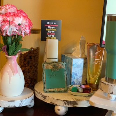 FREE SHIPPING Chunky Farmhouse Round Stand Bundle Wood Riser - Etsy