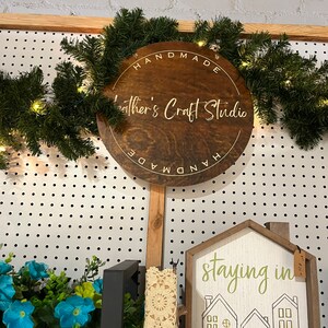Your Actual Logo Round Booth Vendor Signage Simply Flawless Small ...