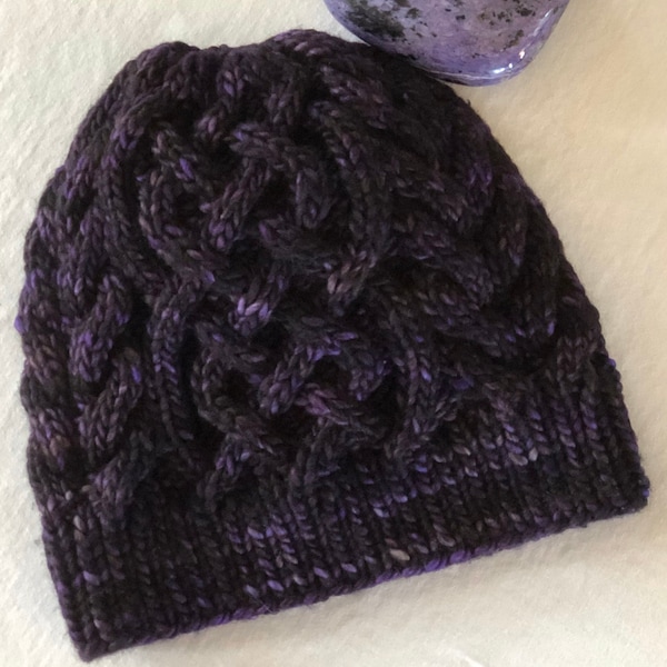 KNITTING PATTERN X Knit Hat Pattern, Cable Knit Hat Pattern, Men and ...