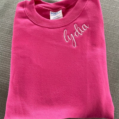 Embroidered Name Youth Sweatshirt Personalized Girls Crewneck Monogram ...