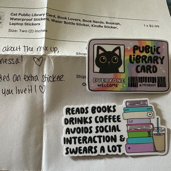 Cat Public Library Card, Book Lovers, Book Nerds, Bookish, Waterproof ...