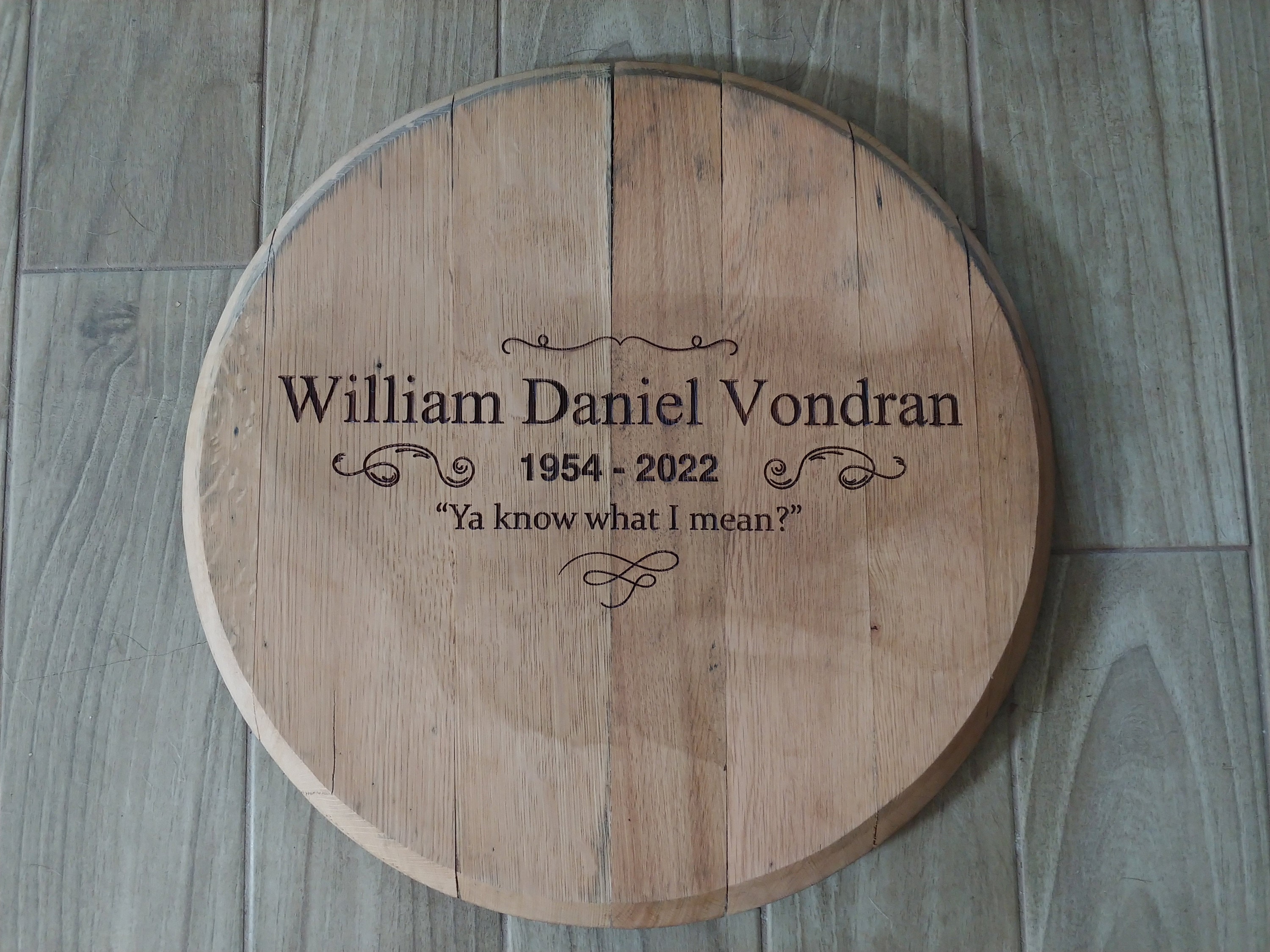 Personalized Wedding Welcome Sign Gift, Custom Newlywed Guestbook Sign Made from Tennessee Whiskey Barrels, Holtz Leather Wedding Sign