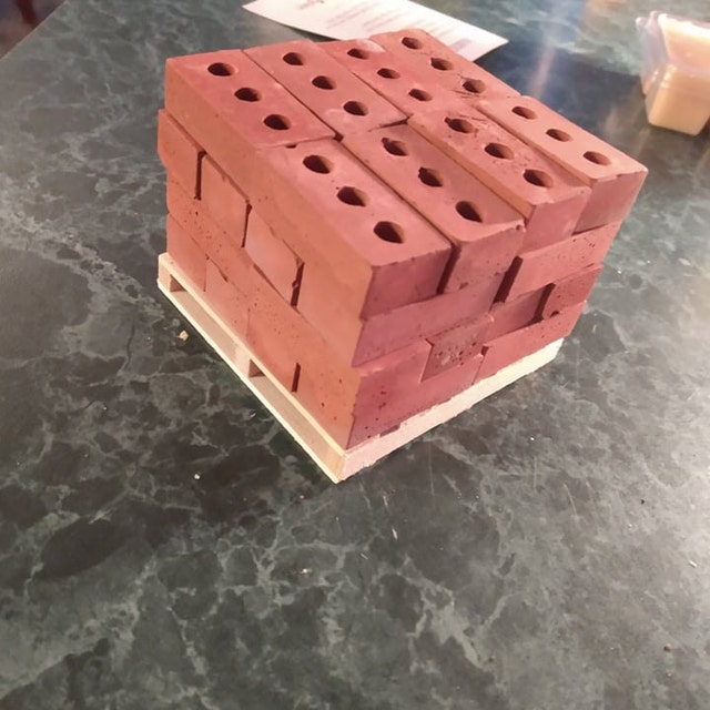 Miniature Red Bricks, 1:6 Scale, Blocks Perfect for Diorama