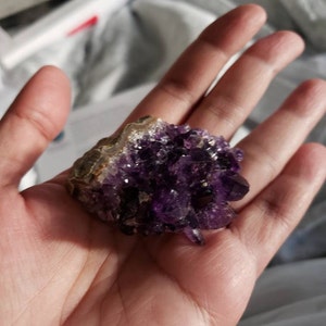 Raw Amethyst Crystal Cluster (1&quot; - 1.5&quot;) - Amethyst Cluster - Amethyst Geode - Raw Amethyst Point - Healing crystals and stones - chakra photo