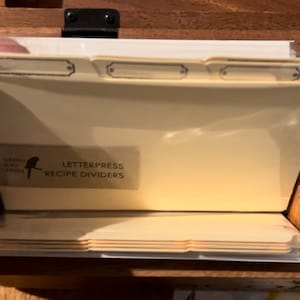 3x5 Letterpress Recipe Card Dividers – Green Bird Press