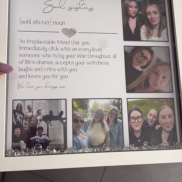 Friend Photo Frame Message Best Friend Personalised Photo Frame Besties Christmas Gift Friends ...