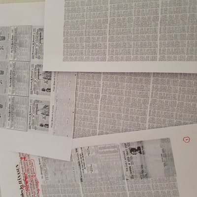 Dollhouse Miniature Newspaper PDF Printable Template 5 Pages in 1:12 ...