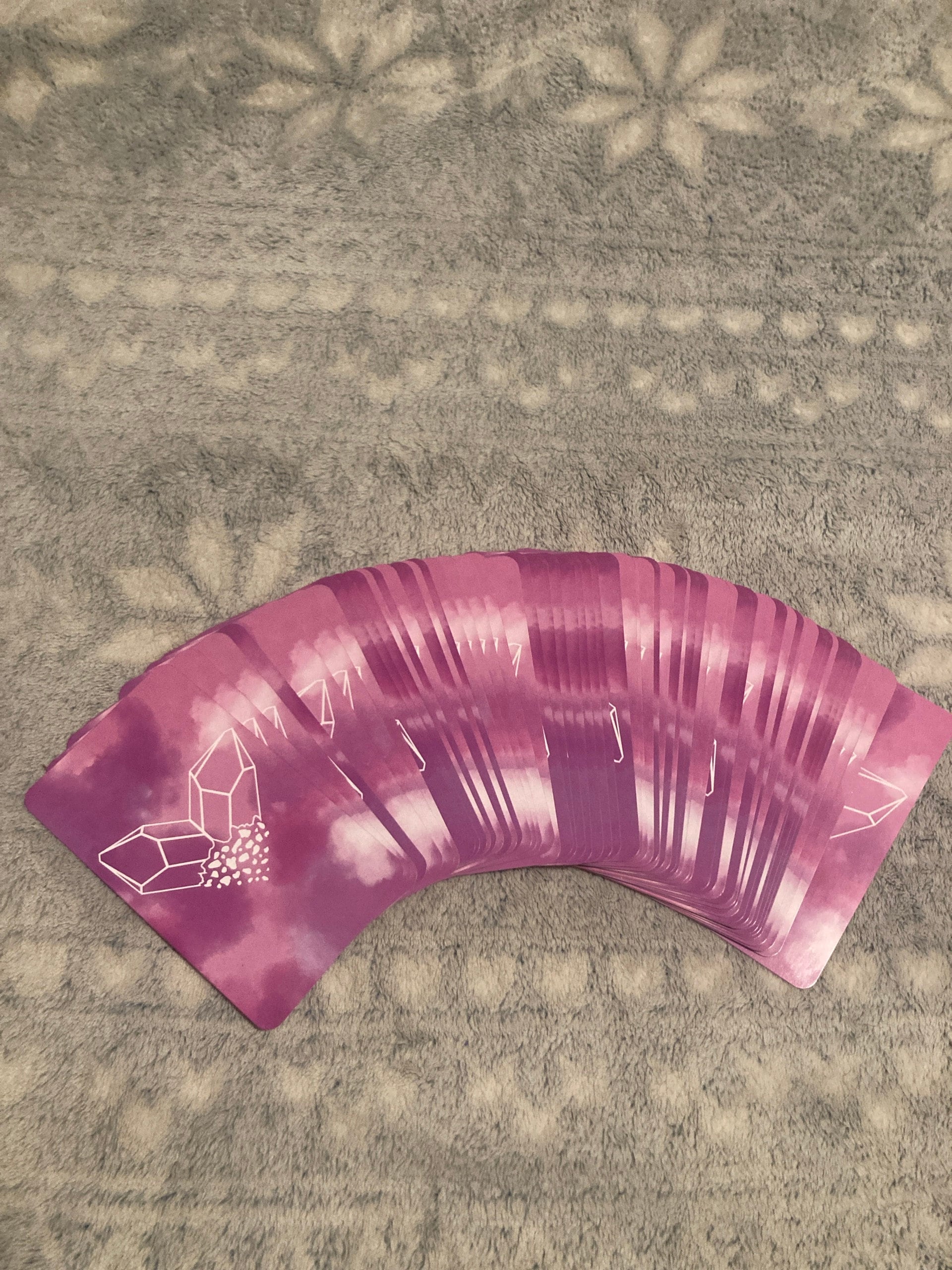 Intuitive 60 Card Crystal Deck - Made By Rachel - Healing Information Cards- Used like Tarot, Oracle or Angel Cards