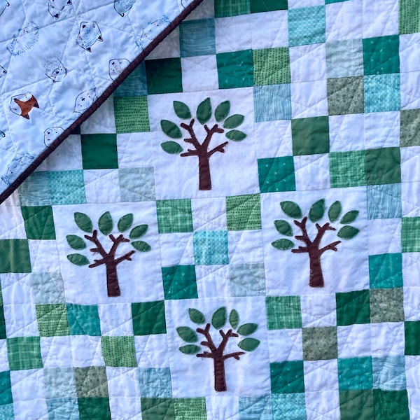 Tree Applique Pattern Printable Tree Applique Pattern PDF Tree With Leaves Applique Template, Instant ...