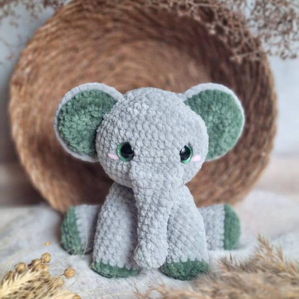 Emma the Sitting Elephant - CROCHET PATTERN - Etsy