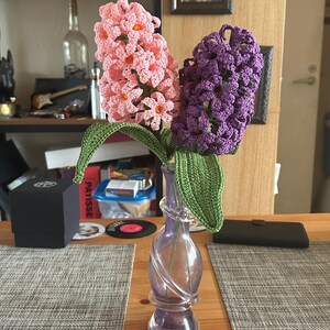 かぎ針編みのヒヤシンスの花模様の写真チュートリアル（装飾、ブーケ