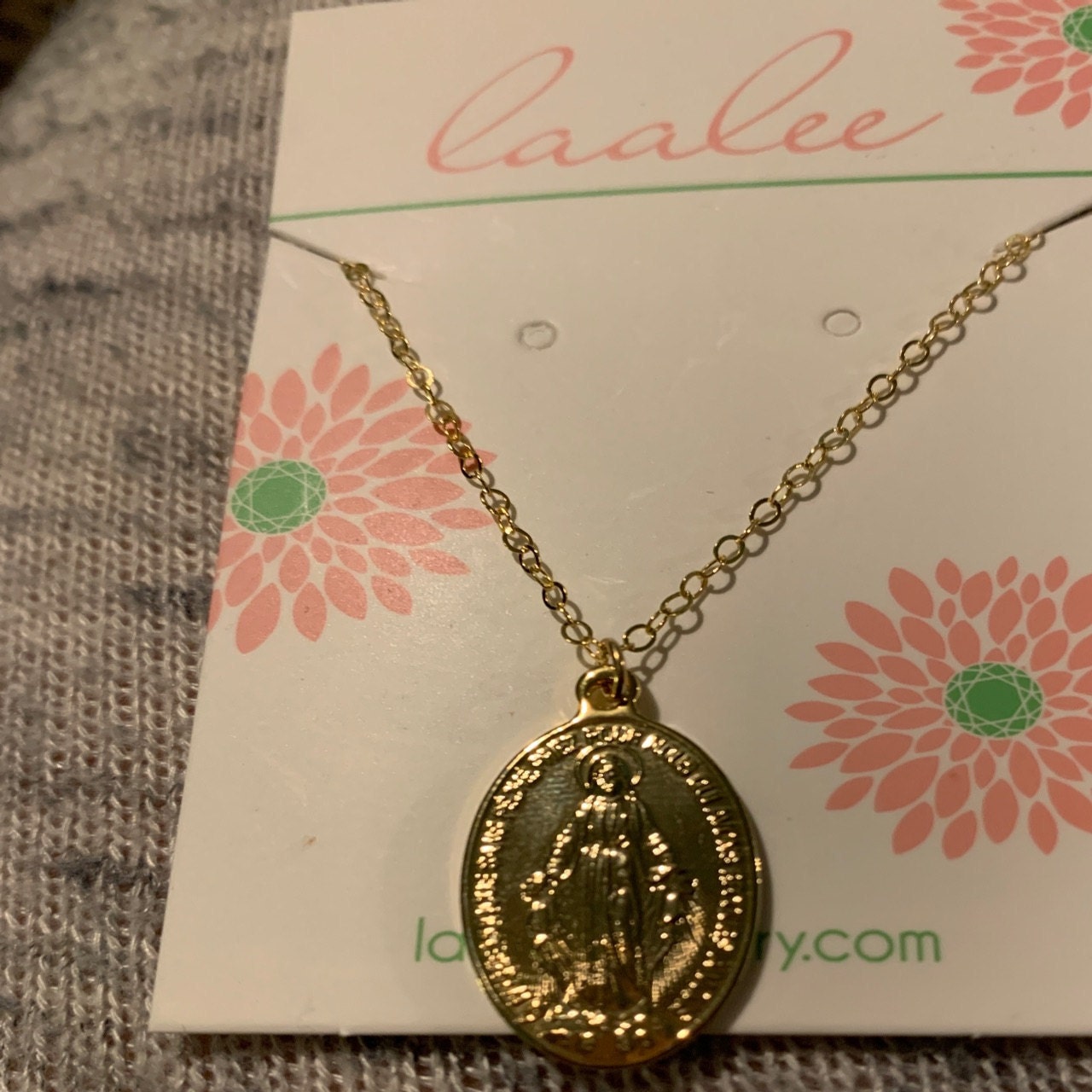 Gold Filled Virgin Mary Necklace Miraculous Medal Necklace, Blessed Mother Necklace, Gold Mary Necklace, Gold Mary Jewelry, Madonna Necklace