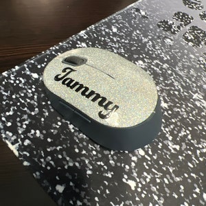 Glittered Computer Mouse, Personalized Wireless Mouse, Custom Computer ...