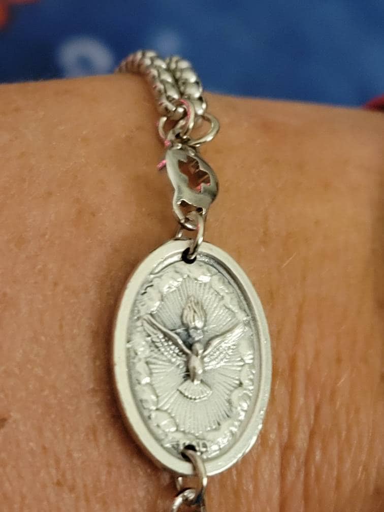 Catholic Saint Bracelet, Patron Saint Medals, Chain Bracelet Silver Men Women Boys Girls Choose SAINT & CHAIN Catholic Saint Medals Bracelet