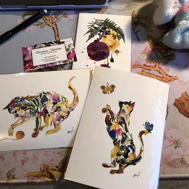 猫と花柄の絵画 隙あらば猫 町田尚子絵本原画展」東京・松坂屋上野店で2023年10