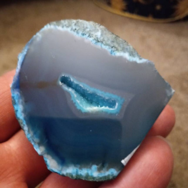 Oco Agate Geode Blue 2 Throat Chakra Healing Crystals and Stones