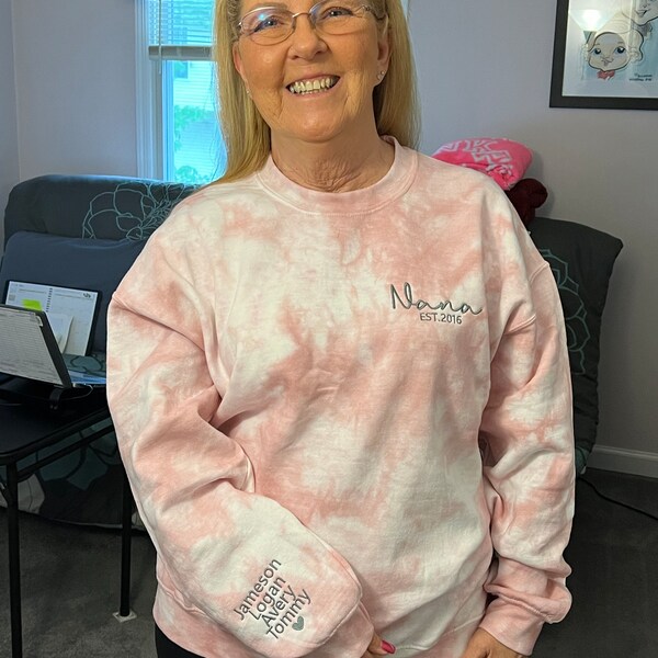 Embroidered Tie-Dye Sweater main image 0
