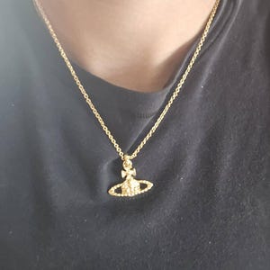 In Box Vivienne Westwood Gold Orb Necklace With White Crystals - Etsy