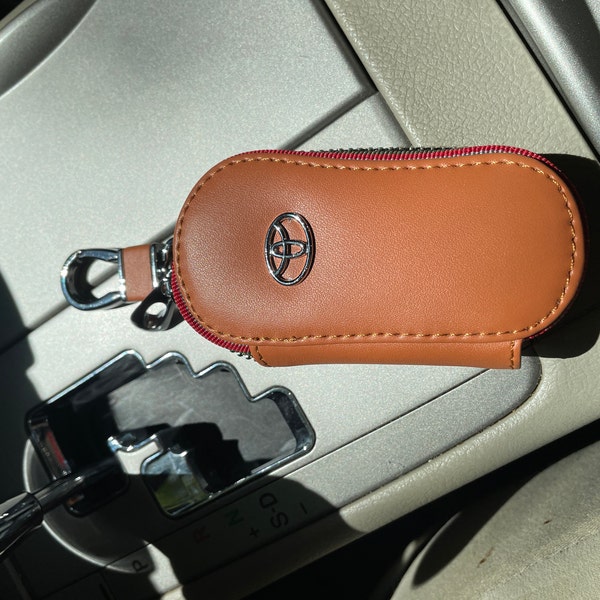 Car Key Cover,leather Key Fob Wallet, Leather Car Key Pouch, Leather ...